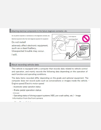 toyota porte 2019-2020 owners manual in english